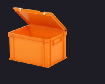 Orange Versandbox für den sicheren Transport von Messmitteln